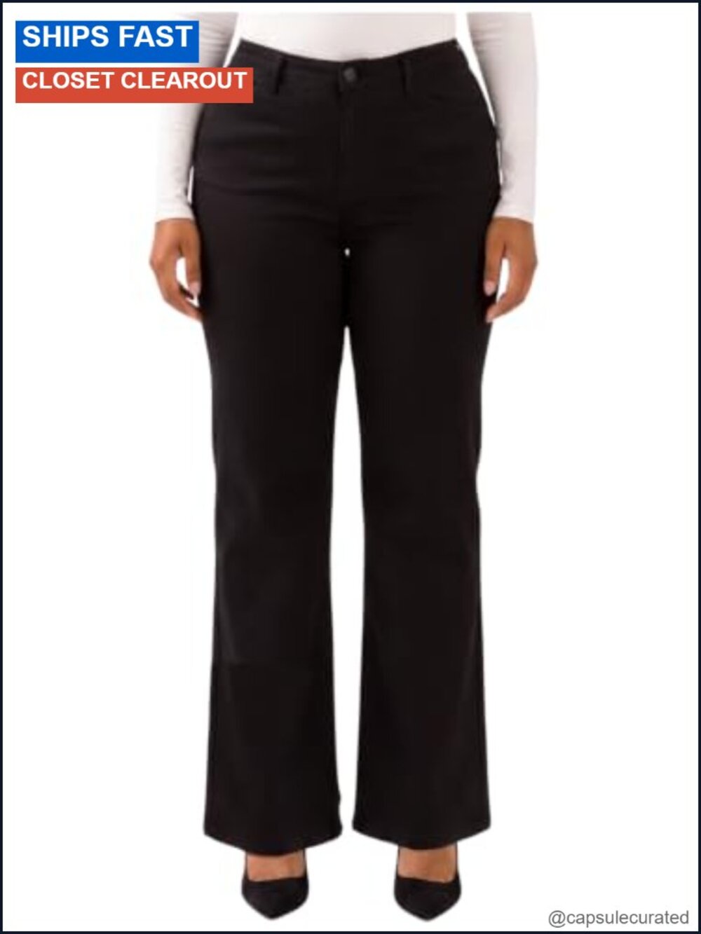 High Rise Wide Leg Hyperstretch Pants Relaxed Fit Business Casual